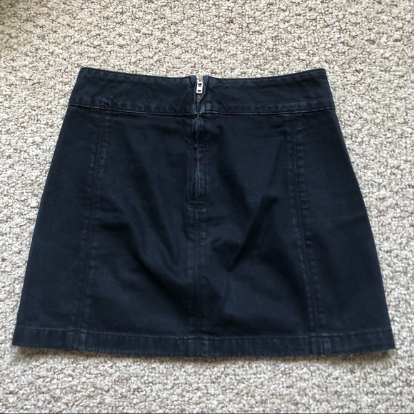 Free People Zip To It Denim Mini Skirt - Picture 4 of 5